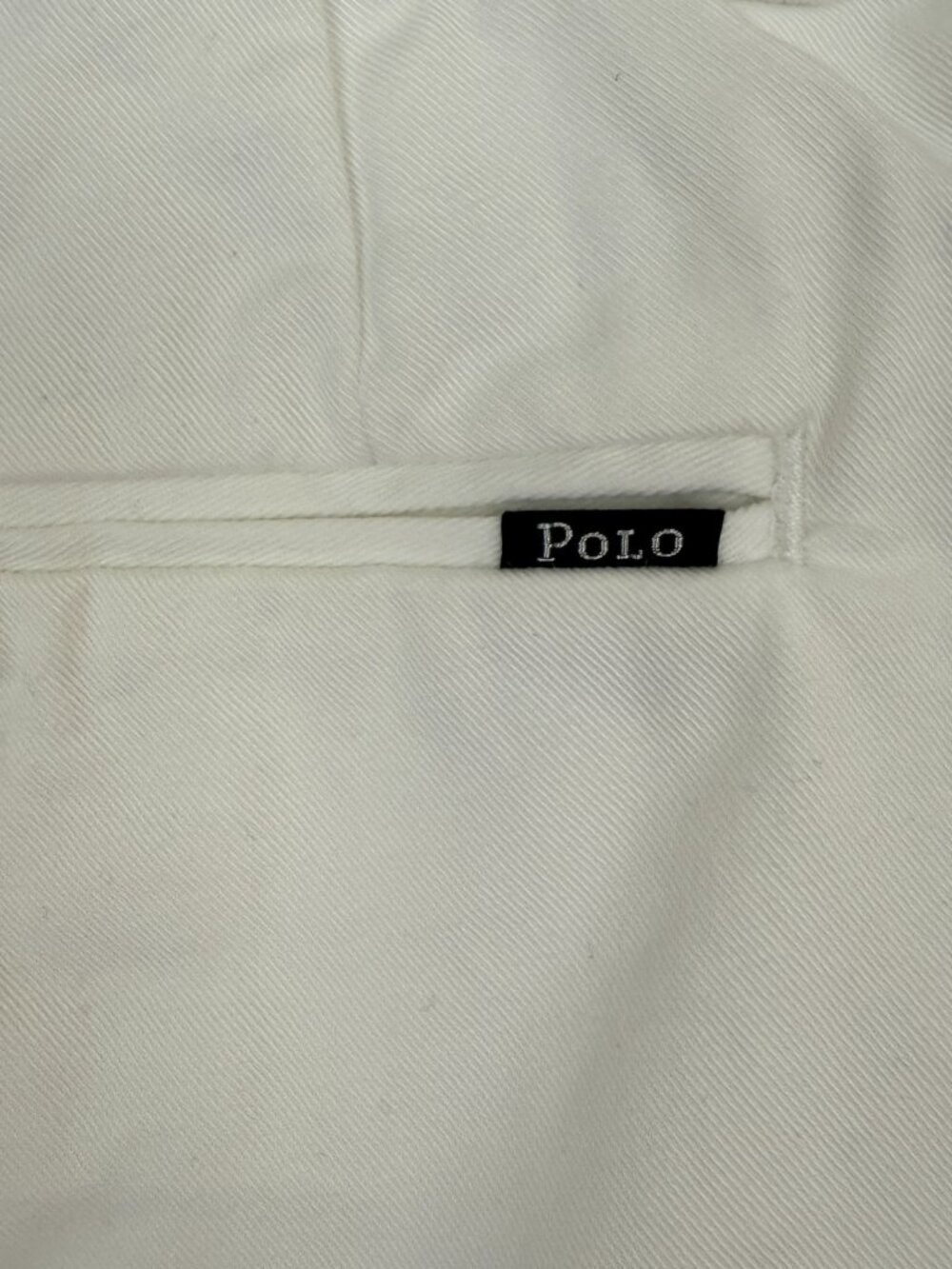 Polo Ralph Lauren Shorts Men 32 White Stretch Classic Fit Flag Embroidered Chino - Picture 10 of 13